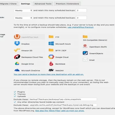 Updraftplus Wordpress插件插件wordpress备份克隆插件