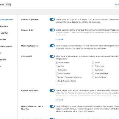 Wordpress管理和站点增强功能插件admin And Site Enhancements Pro